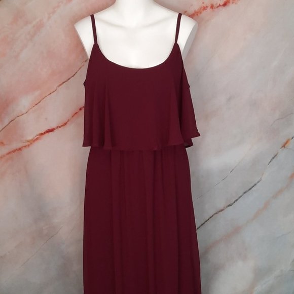 SHOW ME YOUR MUMU Caitlin Ruffle Red Maxi Dress - Picture 2 of 10